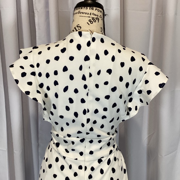 131. DKNY White & Blue Sheath Dress NWT Size 14 - Picture 5 of 6